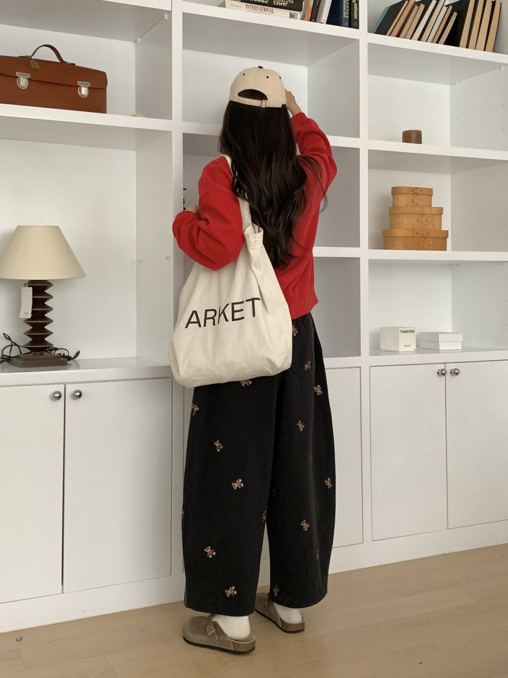 Teddy Embroidery Wide Pants – Made in Korea