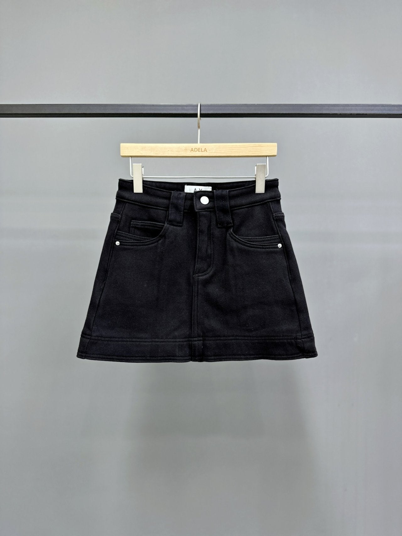 Cozy Fleece-Lined Daily Denim Skirt