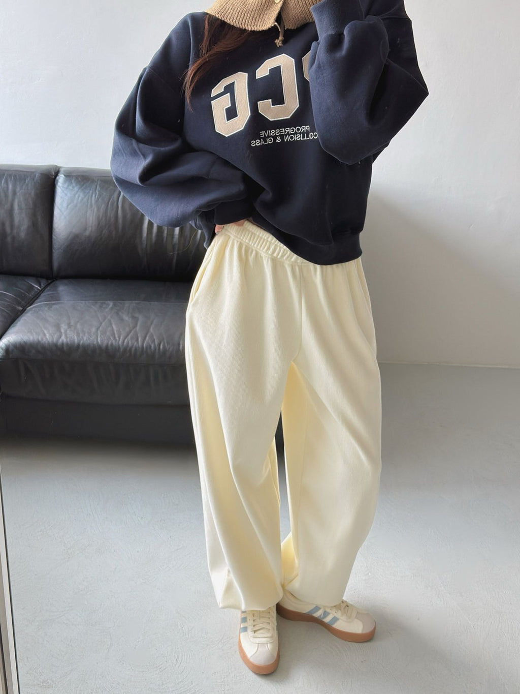 Velvet Minky Fleece-Lined Jogger Pants Big Size Overfit