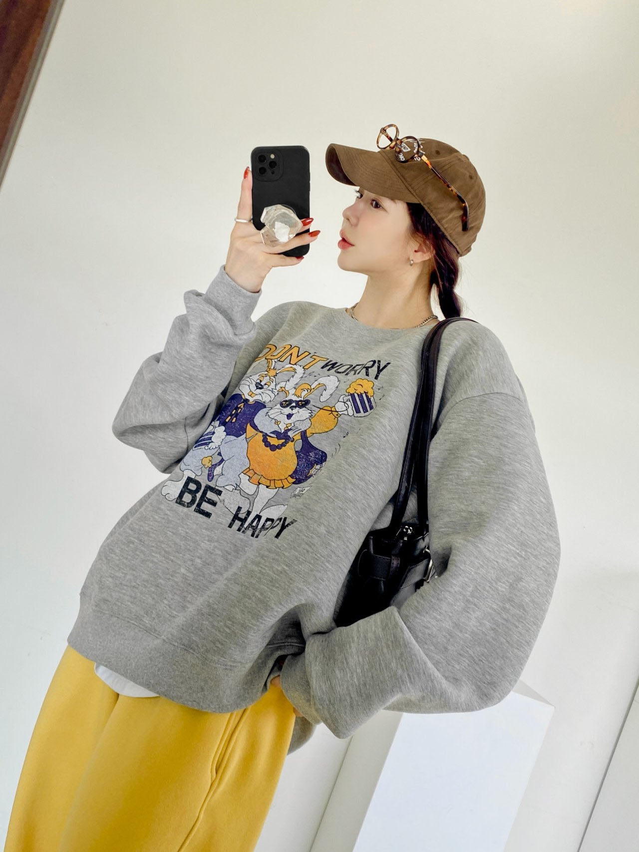 Don’t Worry Be Happy Dancing Bunny Sweatshirt