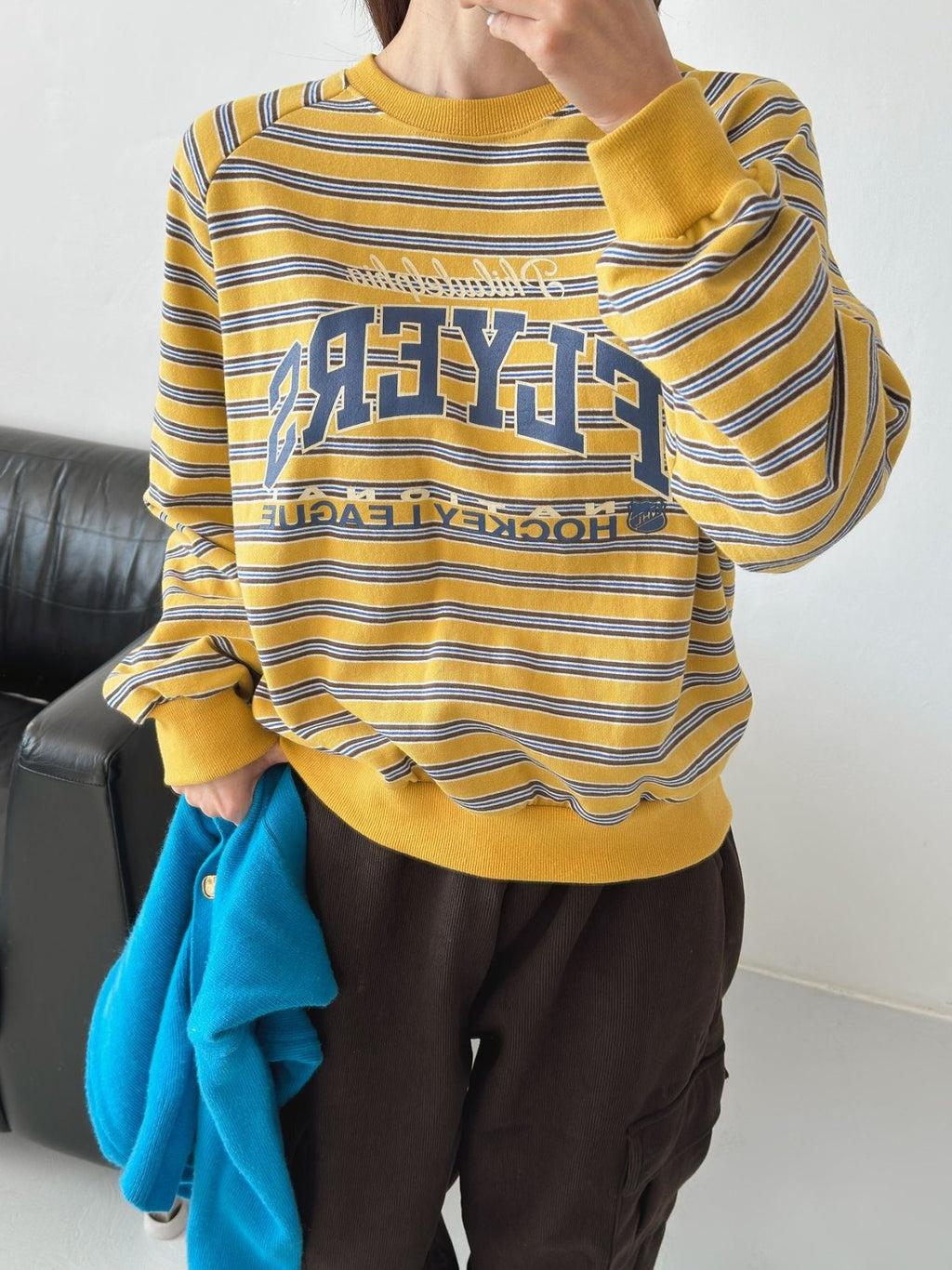Philly Flyers Striped Cotton Sweatshirt