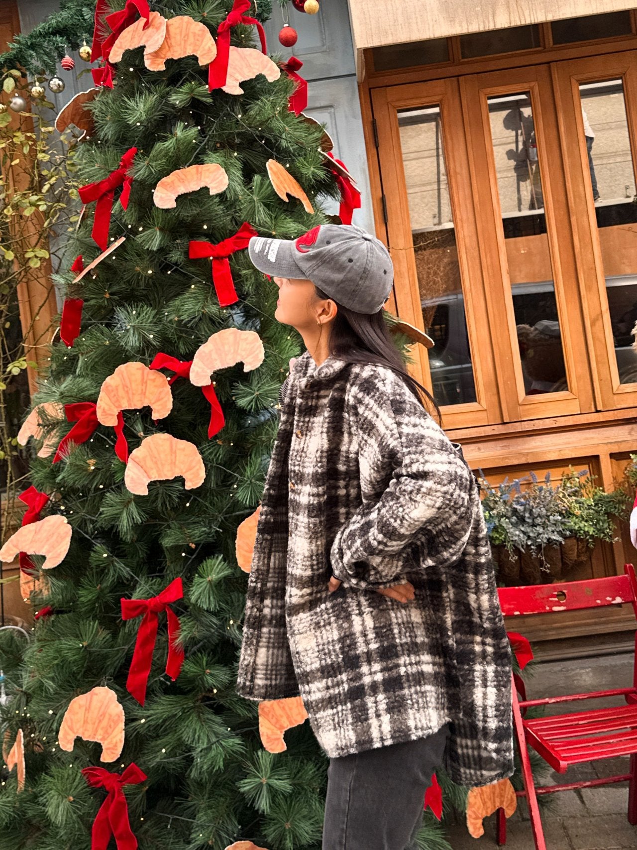 Soft Brushed Oversized Plaid Jacket
