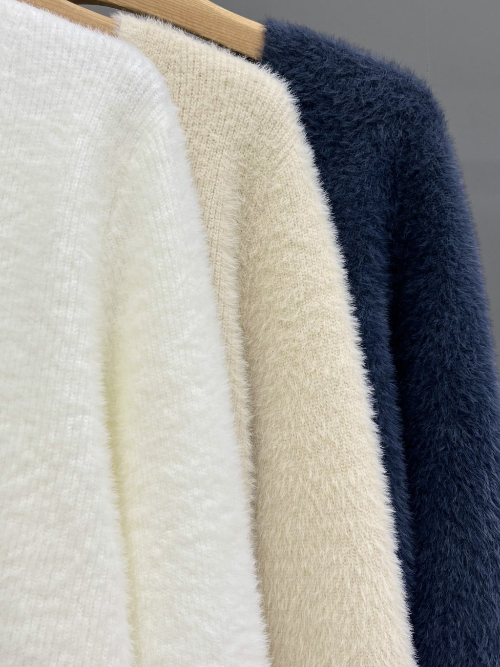 Soft Cloud Fuzzy V-Neck Cardigan