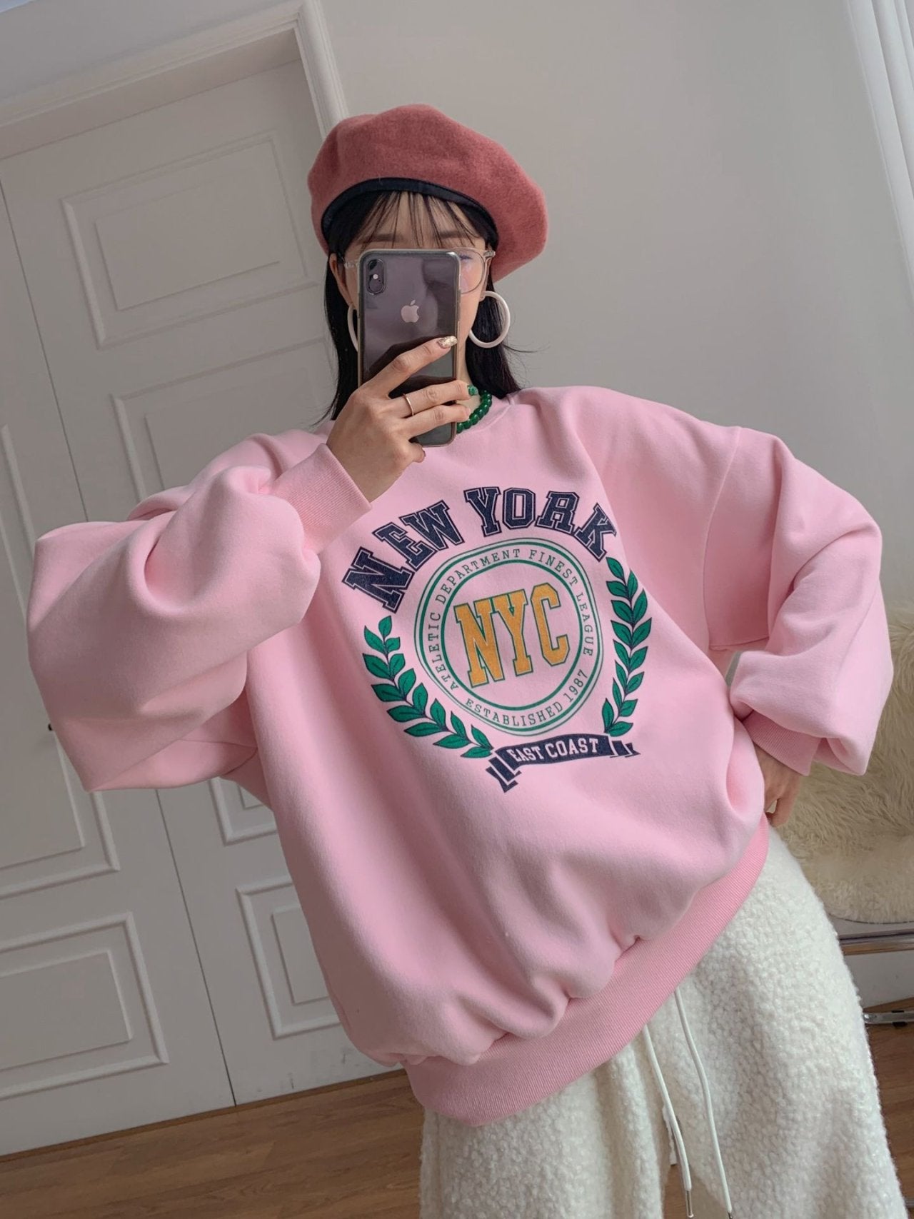 New York Graphic Oversized Sweatshirt – Made in Korea