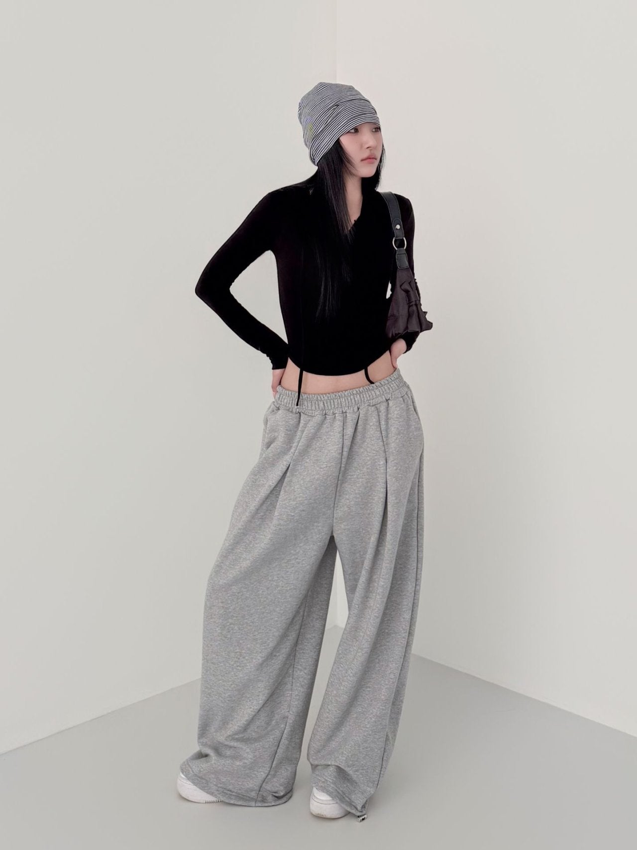 Soft Ease Wide Leg Cotton Pants Made in Korea