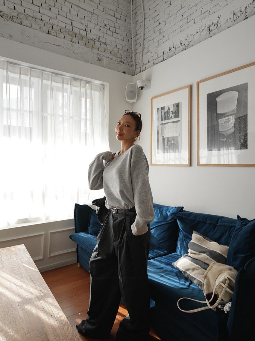 Soft Cashmere Blend Washable Knit Sweater Made in Korea