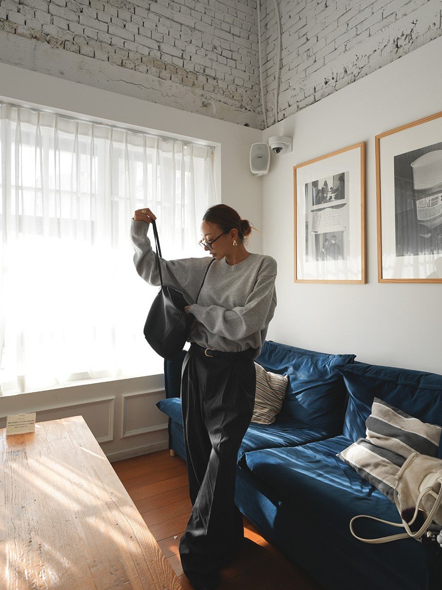 Soft Cashmere Blend Washable Knit Sweater Made in Korea