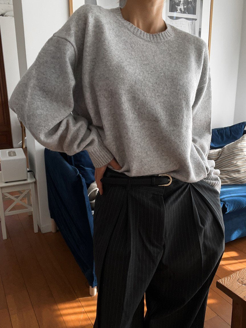 Soft Cashmere Blend Washable Knit Sweater Made in Korea