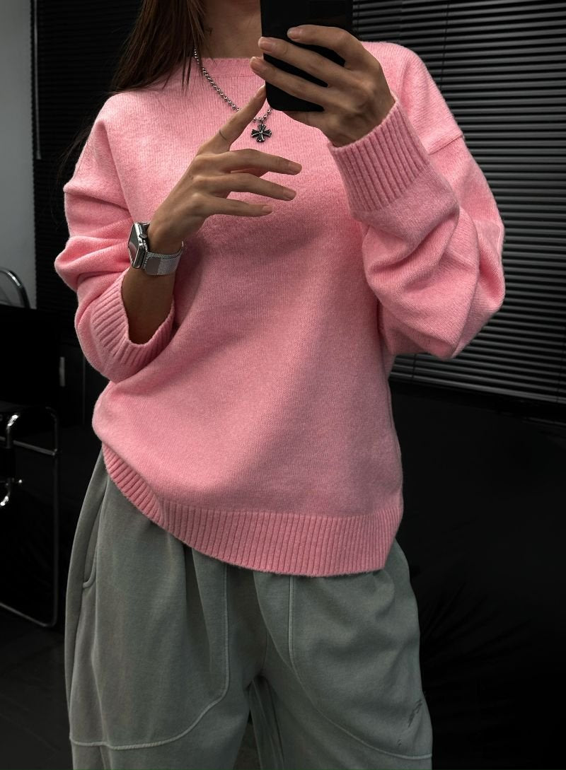 Soft Cashmere Blend Washable Knit Sweater Made in Korea