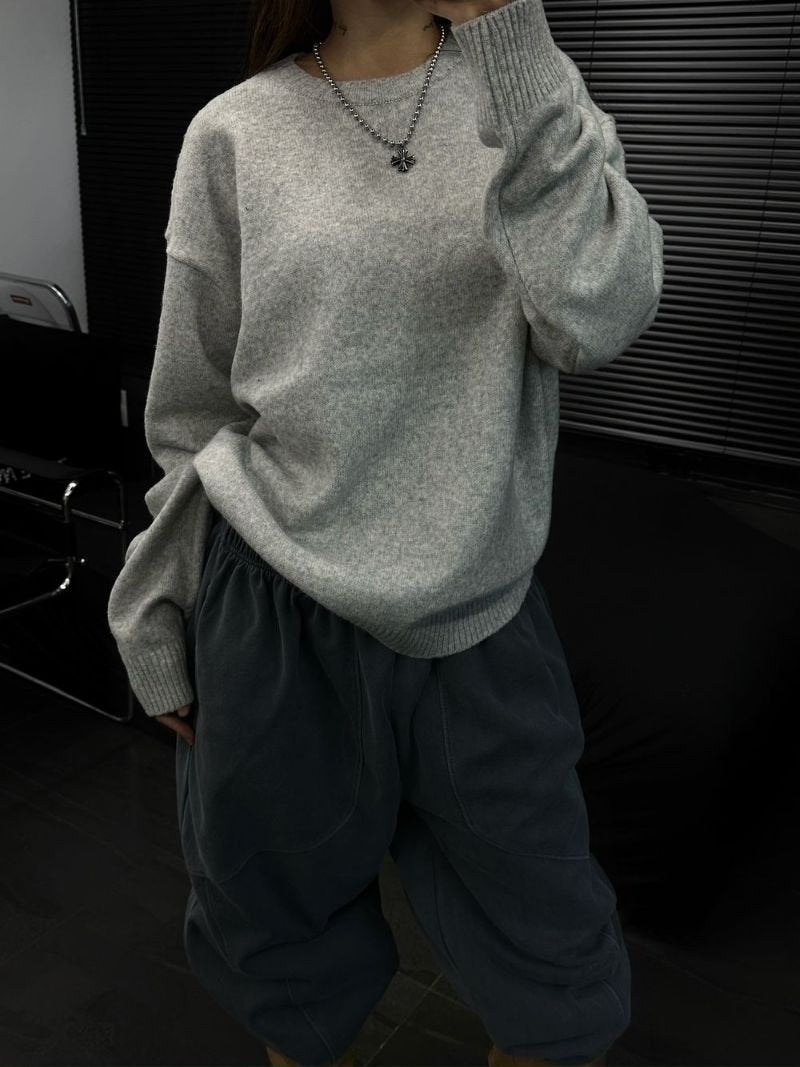 Soft Cashmere Blend Washable Knit Sweater Made in Korea