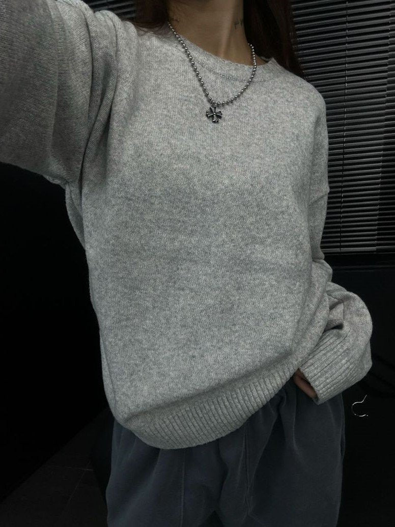 Soft Cashmere Blend Washable Knit Sweater Made in Korea