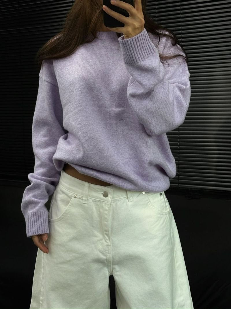 Soft Cashmere Blend Washable Knit Sweater Made in Korea