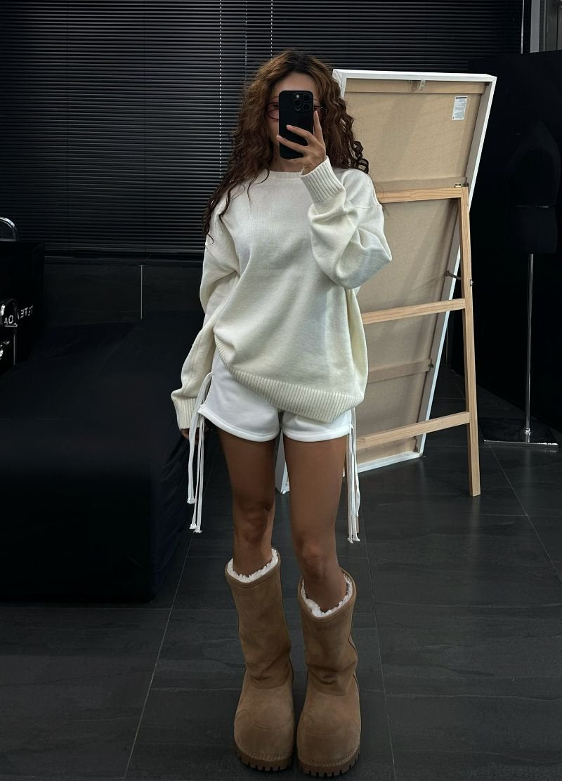 Soft Cashmere Blend Washable Knit Sweater Made in Korea