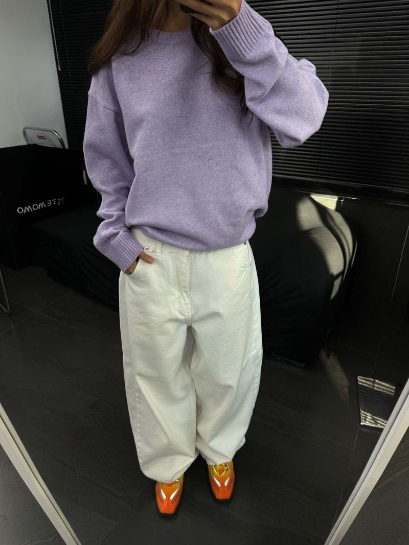 Soft Cashmere Blend Washable Knit Sweater Made in Korea