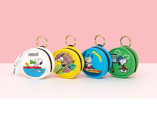 Peanuts Snoopy Mini multi Pouch Key ring,Purse, Golf ball Bag Charm