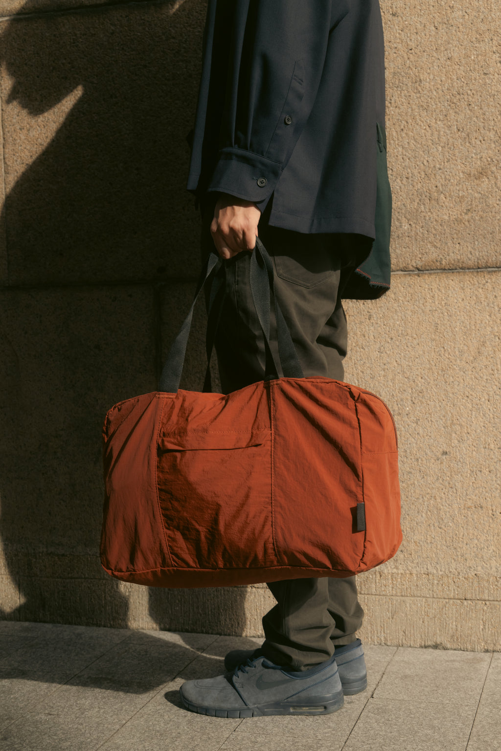 FeatherLite Foldable Travel Tote – Brick Brown