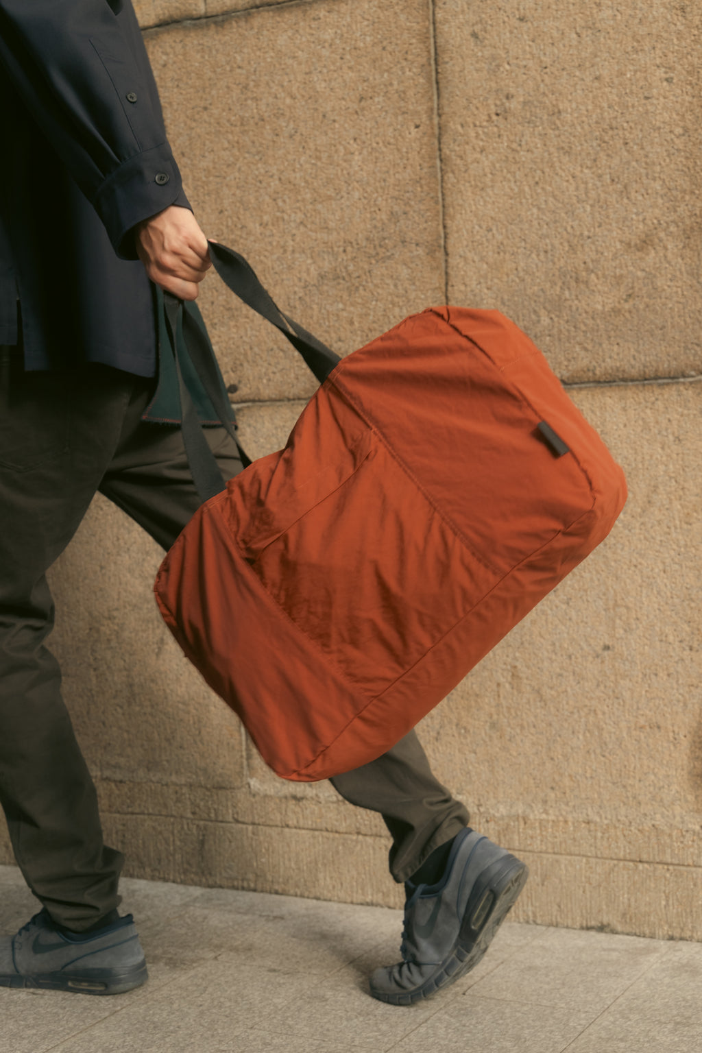 FeatherLite Foldable Travel Tote – Brick Brown