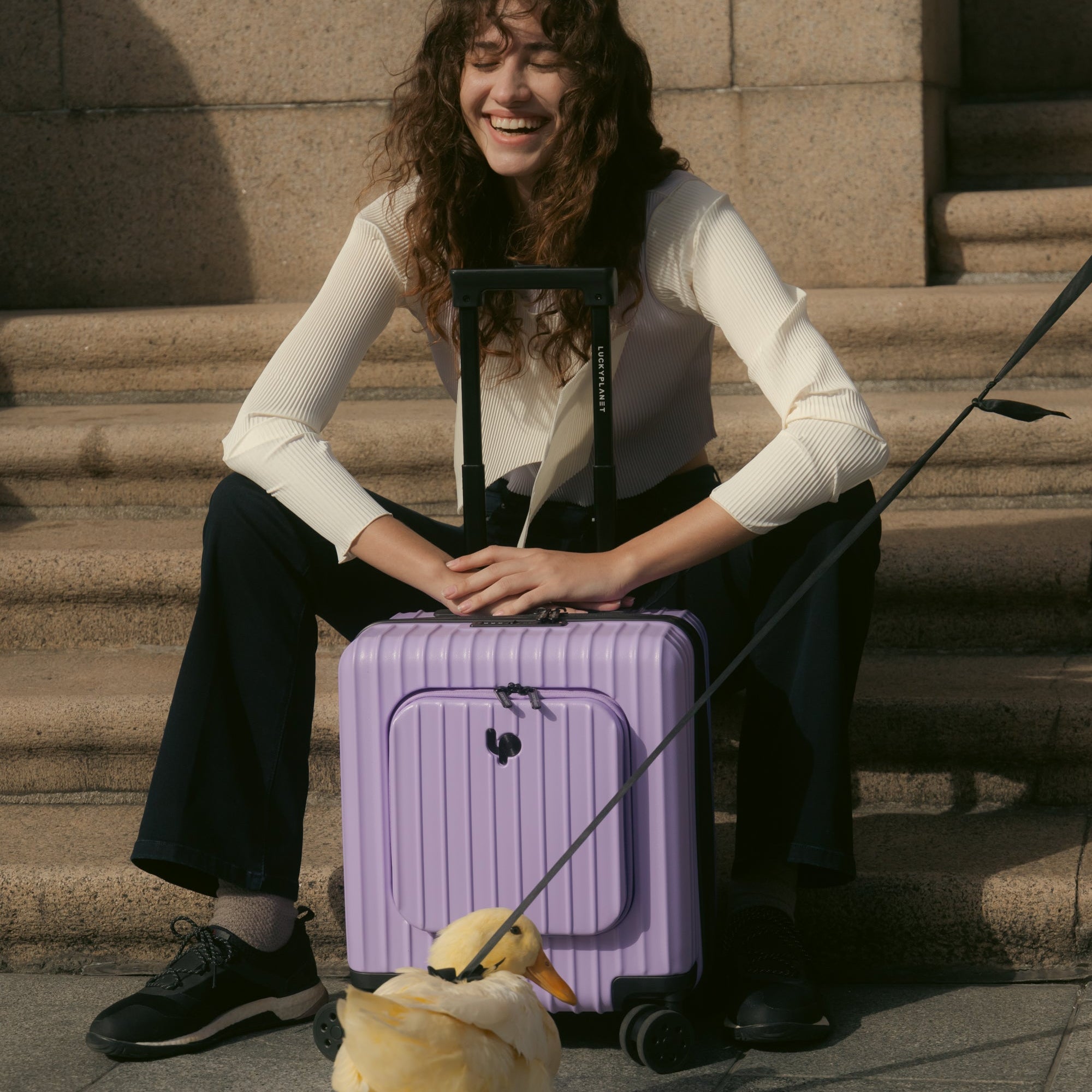 Go Beyond 17" Carry-On Purple Expendable Zipper