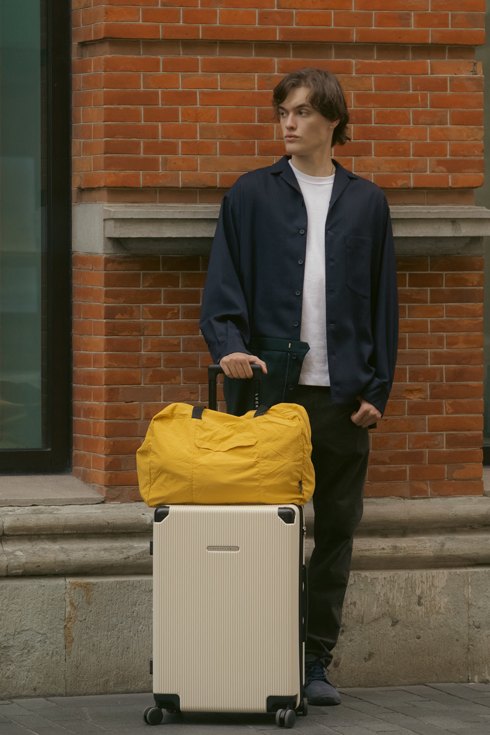 FeatherLite Foldable Travel Tote – Mustard