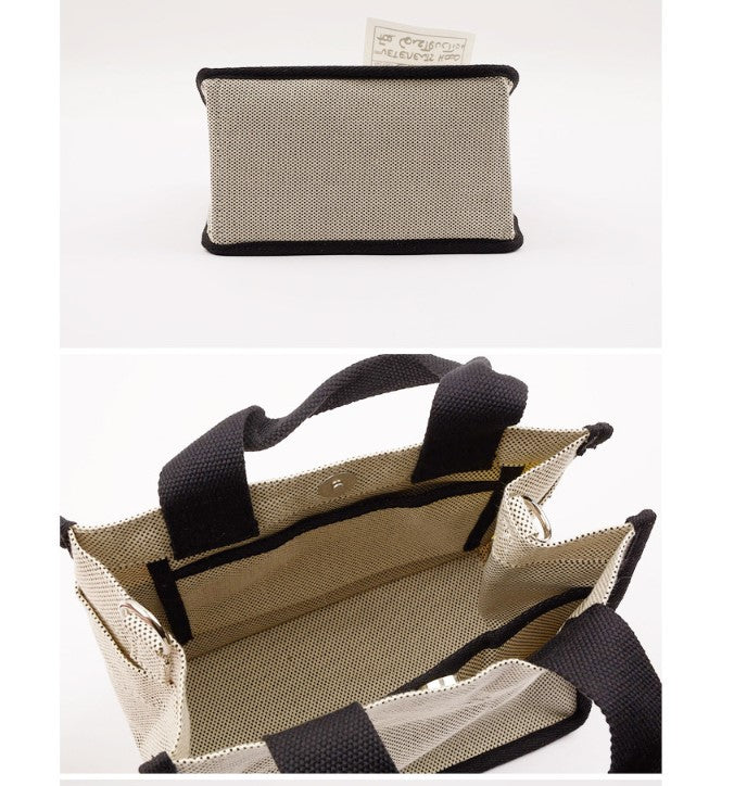 Daily Smile Canvas Body Cross Shoulder Tote Bag with Pocket