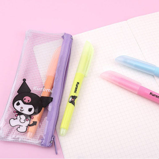 Sanrio Soft Touch Pastel Highlighter Set (4 Colors + Pouch) - Luckyplanetusa