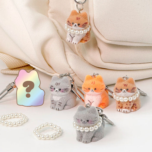 Fluffy Cat DIY Keychain Kit – Surprise Blind Box Charm 6PC Set - Luckyplanetusa