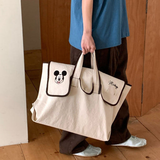 Mickey Big Canvas Tote Bag (Official Disney Licensed) - Luckyplanetusa
