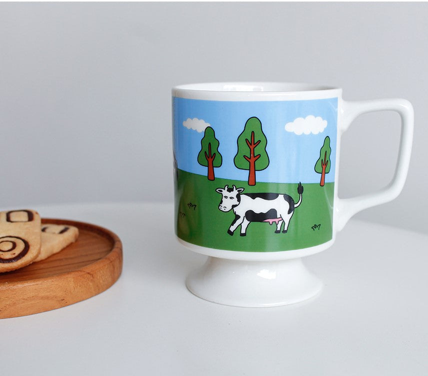 Home CAFE style Vintage Mugs Cup-Home Deco/Heel Mug Cup-Cow - Luckyplanetusa