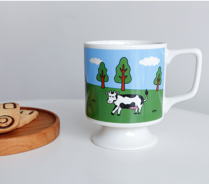 Home CAFE style Vintage Mugs Cup-Home Deco/Heel Mug Cup-Cow