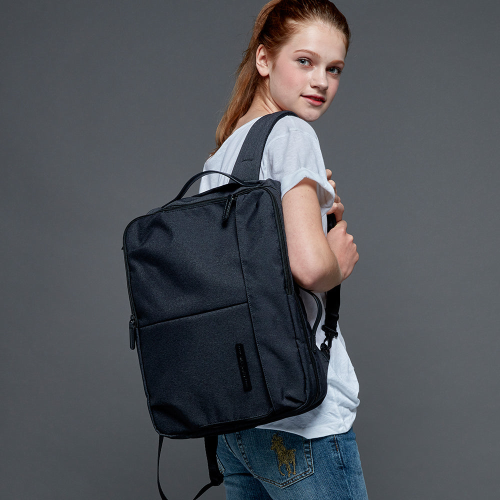 [Lucky Planet] Alpha Two Way Carry Handles Shoulder Bag and Backpack Brefcase -Black - Luckyplanetusa
