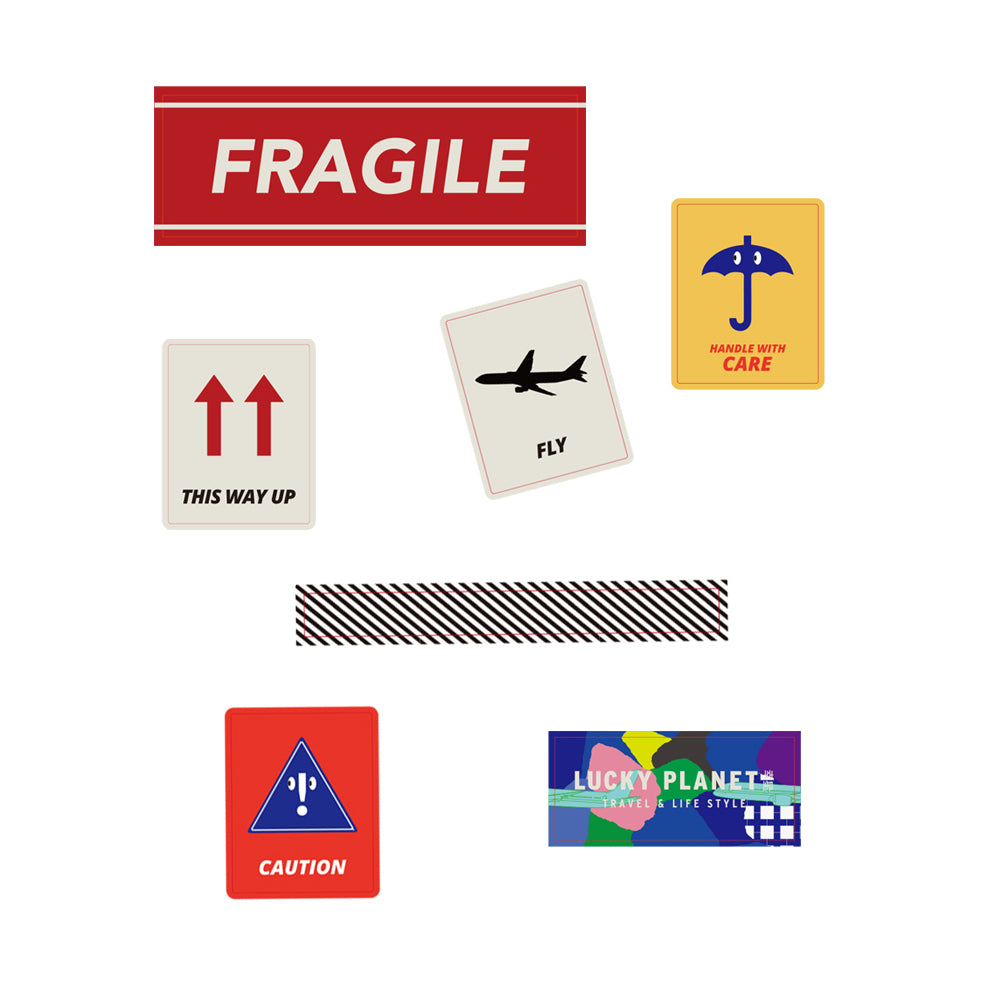 [Lucky Planet] Removable Luggage Reform Stickers - Airport Sign 7PCS - Luckyplanetusa