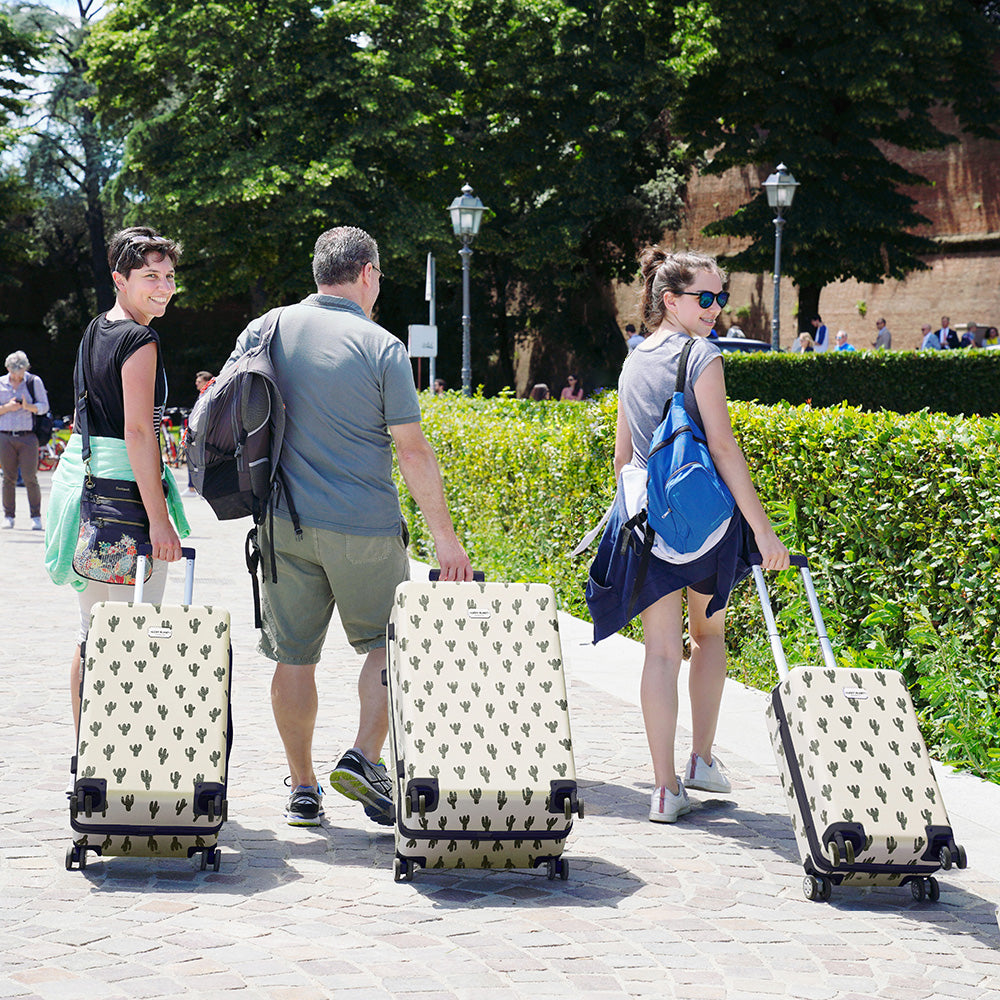 [RESTOCK][Lucky Planet] Cactus Pattern Print Hard Case Luggage Set - 21+26+30 inch Full set - Luckyplanetusa