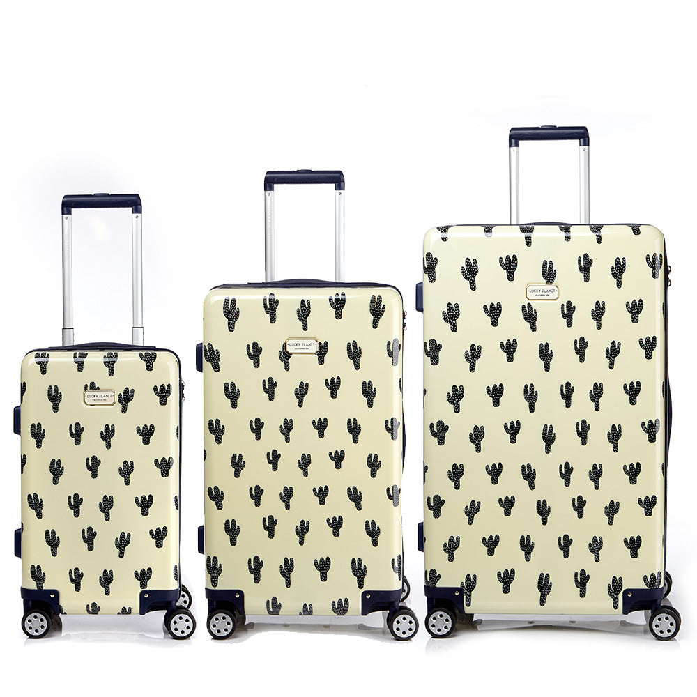 RESTOCK][Lucky Planet] Cactus Pattern Print Hard Case Luggage Set