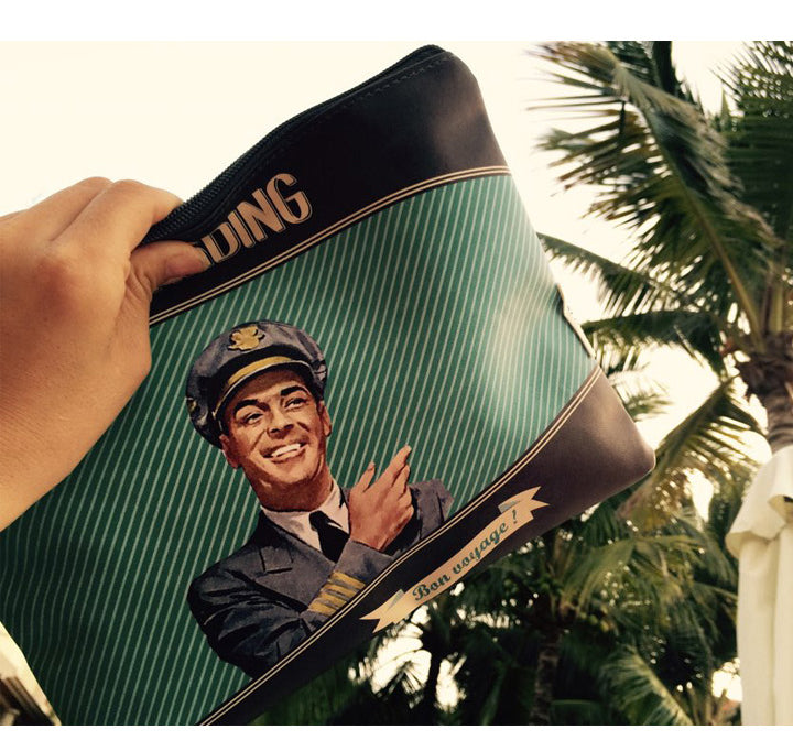 Travel emotion multi pouch / clutch -steward/ stewardess / Crew bag-daily bag-BOARDING - Luckyplanetusa