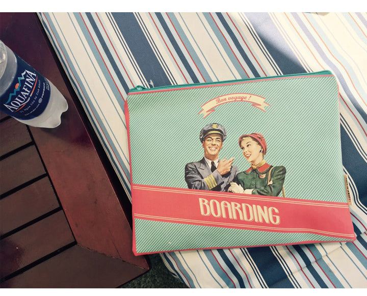 Travel emotion multi pouch / clutch -steward/ stewardess / Crew bag-daily bag-BOARDING - Luckyplanetusa