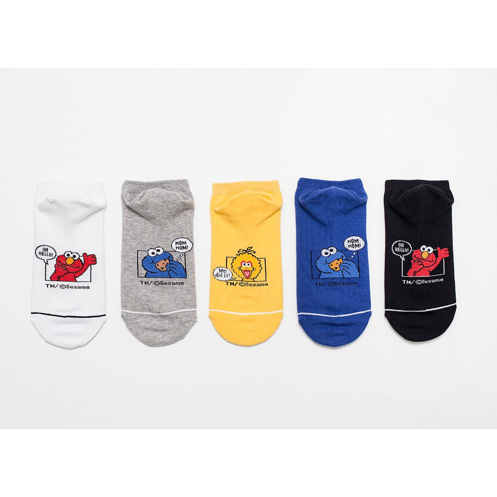 Sesame Street  Ankle Socks 5 color mix set - Luckyplanetusa