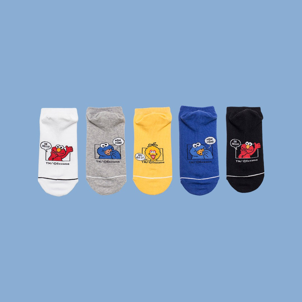Sesame Street  Ankle Socks 5 color mix set - Luckyplanetusa