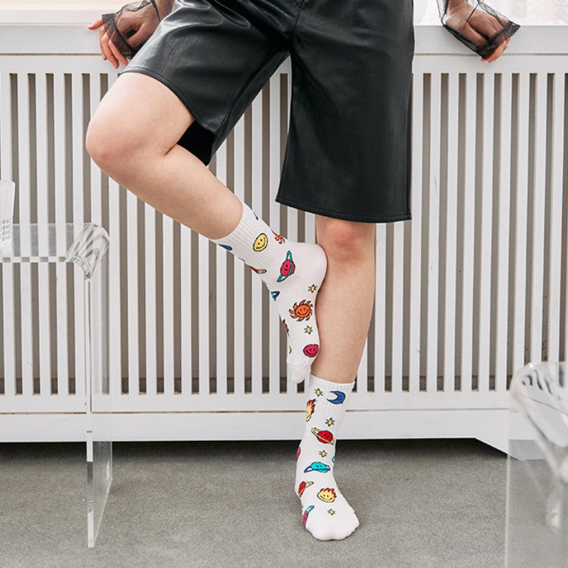 Smile Cosmos Women's Socks - Luckyplanetusa