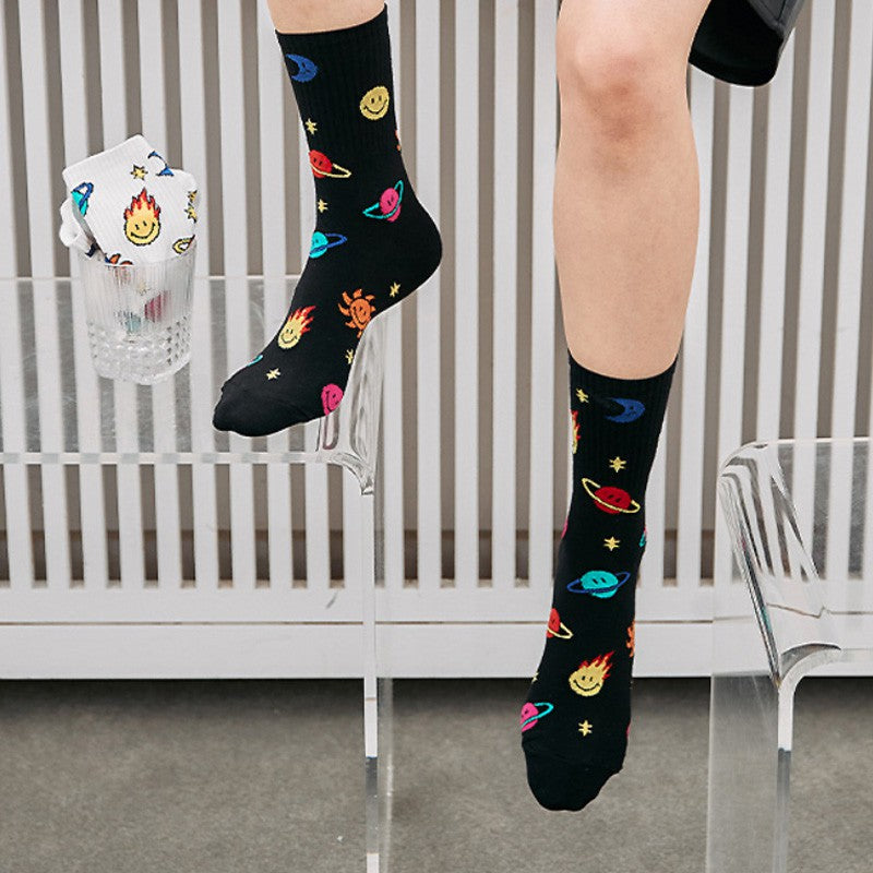 Smile Cosmos Women's Socks - Luckyplanetusa