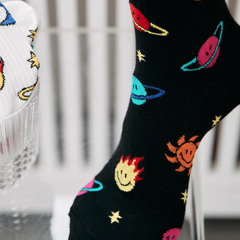 Smile Cosmos Women's Socks - Luckyplanetusa