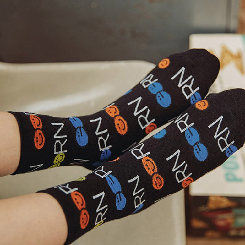 SMILE GGRN Pattern Socks - Luckyplanetusa