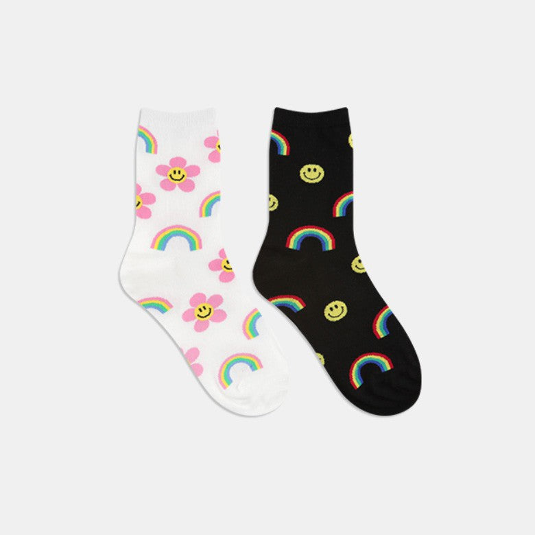 Smile Rainbow Pattern Socks - Luckyplanetusa