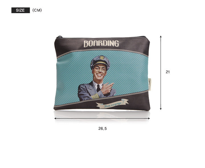 Travel emotion multi pouch / clutch -steward/ stewardess / Crew bag-daily bag-BOARDING - Luckyplanetusa