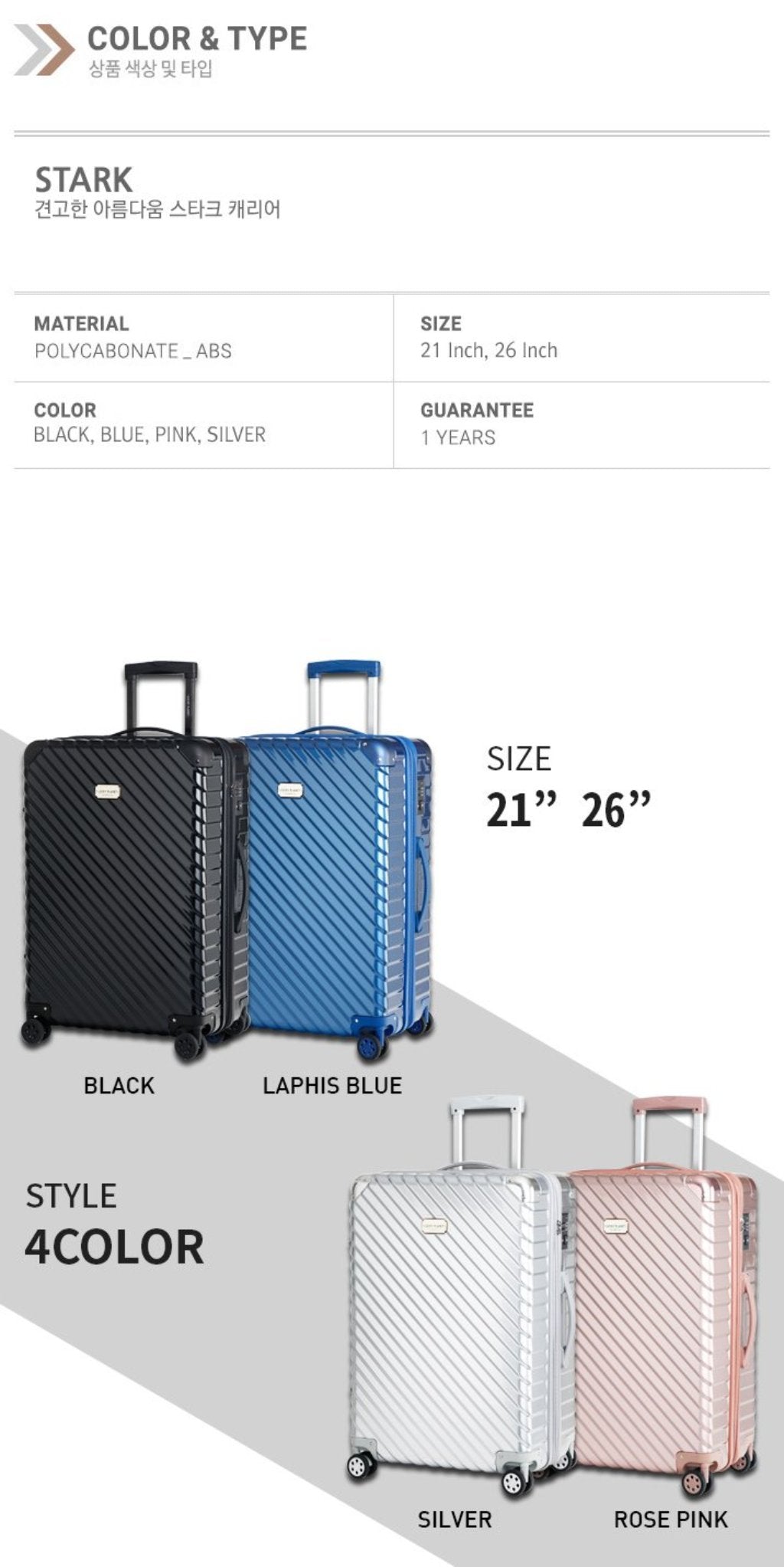[Lucky Planet] Stark 26-inch Luggage - Luckyplanetusa