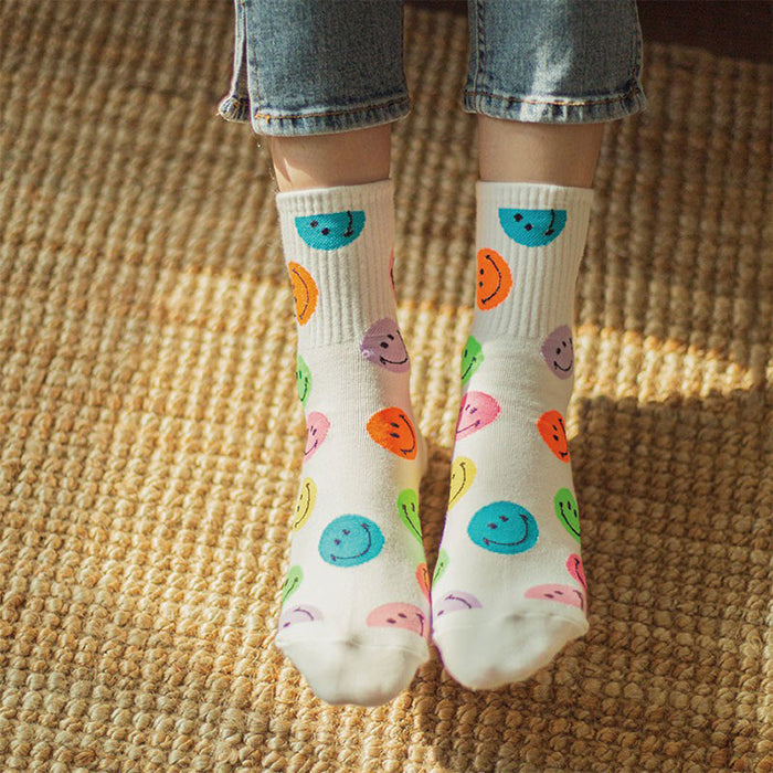 Smile Pattern Socks 3 pairs set - Luckyplanetusa