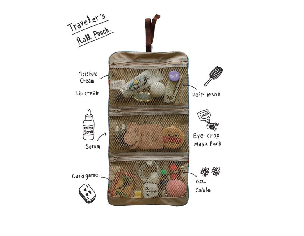 1537 Travel Packing Organizer Cotton Traveler Roll Pouch