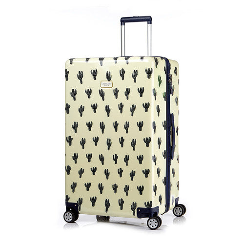 [RESTOCK][Lucky Planet] Cactus Pattern Print Hard Case Luggage Set - 21+26+30 inch Full set - Luckyplanetusa