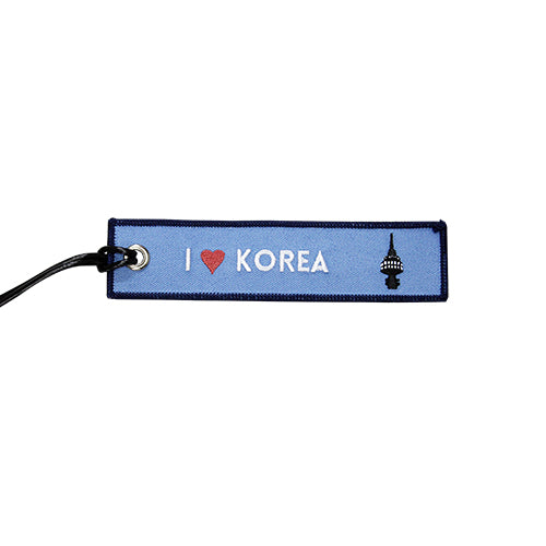 [Lucky Planet] Embroidered  Luggage Name Tags - I Love Korea - Luckyplanetusa