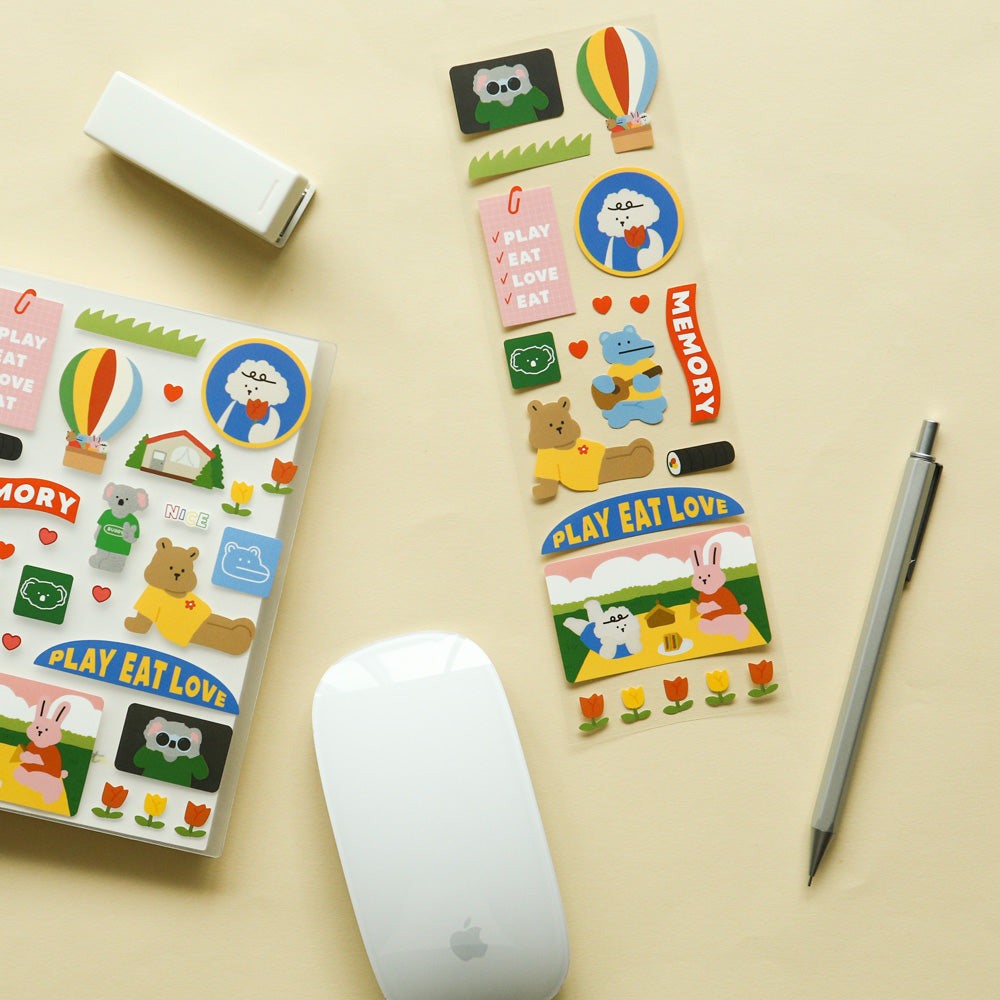 DL Deco sticker with pencil case - Luckyplanetusa