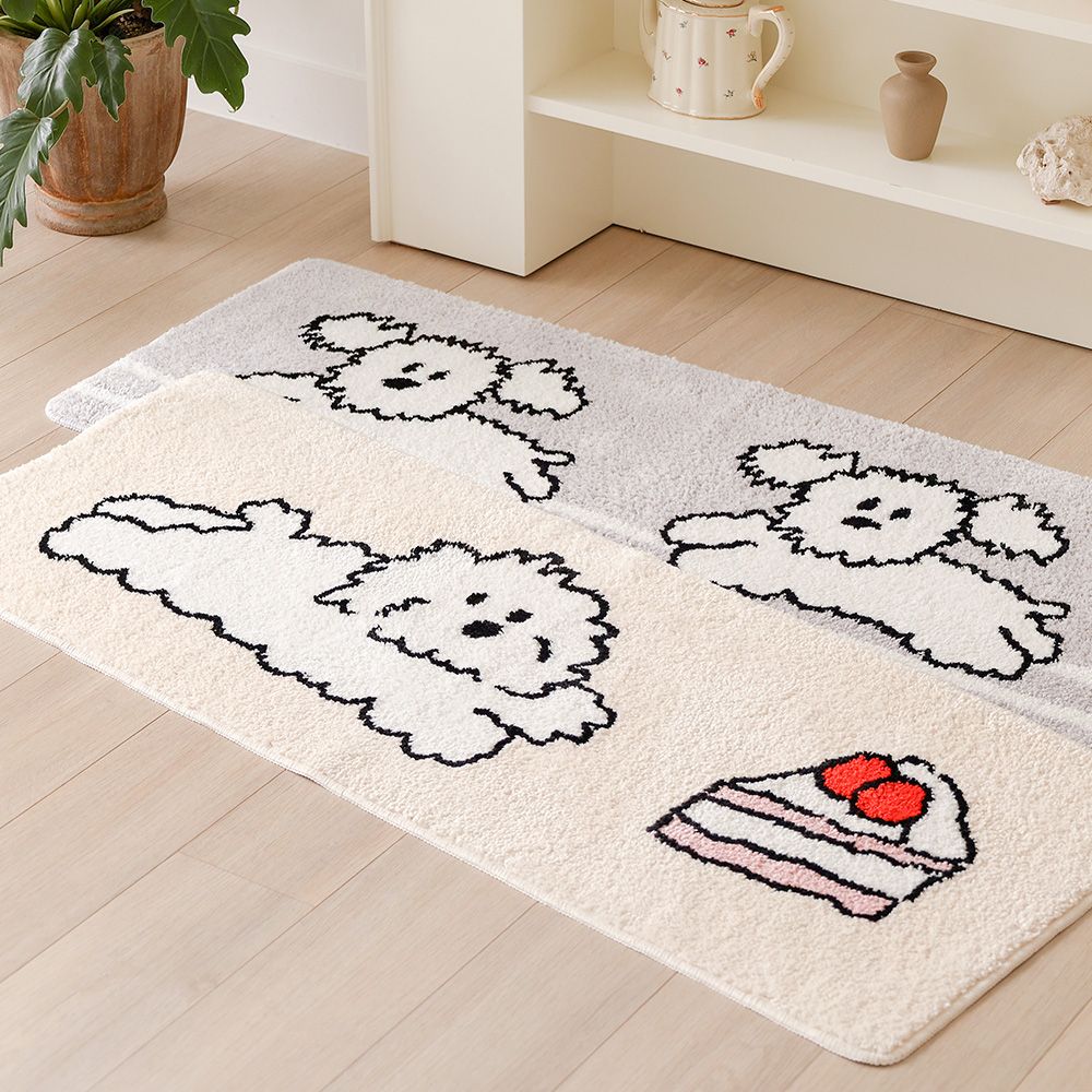 Lovely Doggy Long Design point Rug/Mat